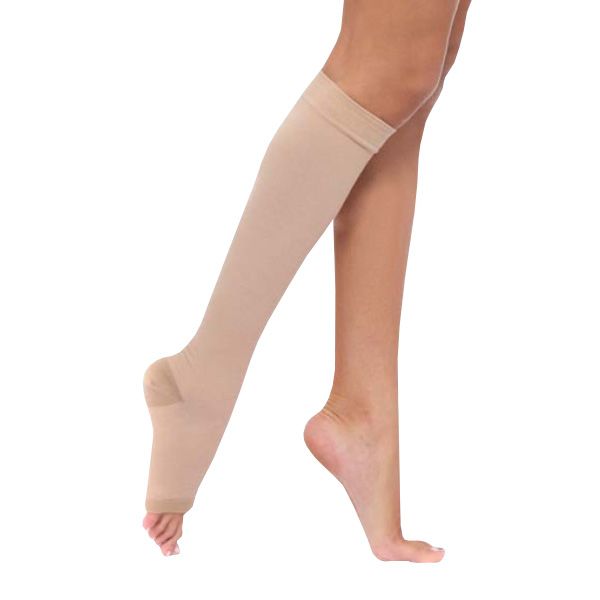 Чулки компрессионные до колена 2 класс с открытым мыском