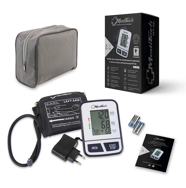 Тонометр MediTech МТ-30AC (манжета 22-36 см) автоматический с адаптером