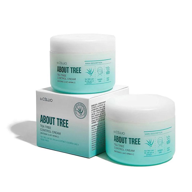 Крем для лица Dr.CELLIO ABOUT TREE TEATREE для чувствительной кожи с экстрактом чайного дерева